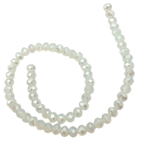 8MM PIEDRA DE LA LUNA TRASLUCIDO AB CUENTA FACETADA PERFORADA VIDRIO TIRA