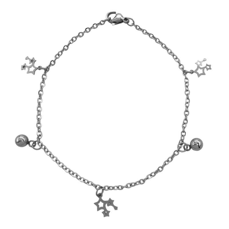 TRES GRUPOS DE ESTRELLAS Y DOS BOLITA 20CM REGULACION PULSERA
