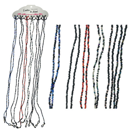 OSCUROS C/ ROJO Y AZUL X6 COLORES SURTIDOS CORREA SUJETA LENTES