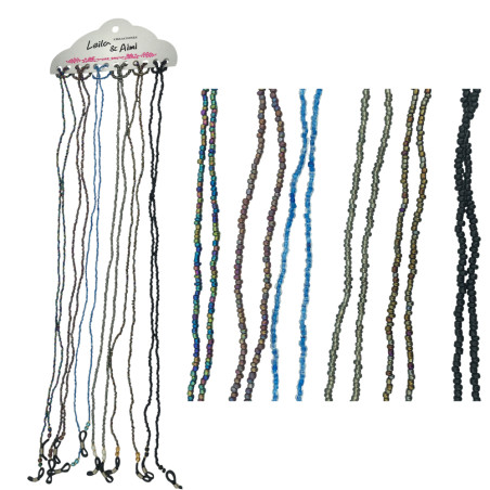 OSCUROS C/ AZUL Y MULTICOLOR X6 COLORES SURTIDOS CORREA SUJETA LENTES