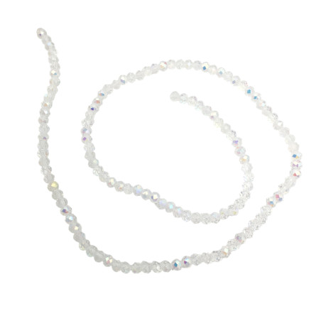 2MM CRISTAL TRASLUCIDO AB CUENTA FACETADA PERFORADA VIDRIO TIRA