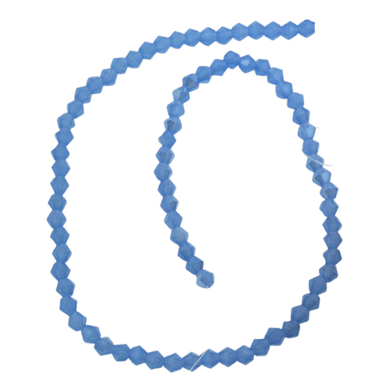 4MM CONO AZUL LAVANDA PLENO FACETADO PERFORADO VIDRIO TIRA