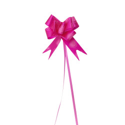 15*250MM ROSA FUERTE C/ CORAZONES PAQUETE x10 UNIDADES MOÑO DE REGALO