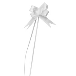 15*250MM BLANCO C/ CORAZONES PAQUETE x10 UNIDADES MOÑO DE REGALO