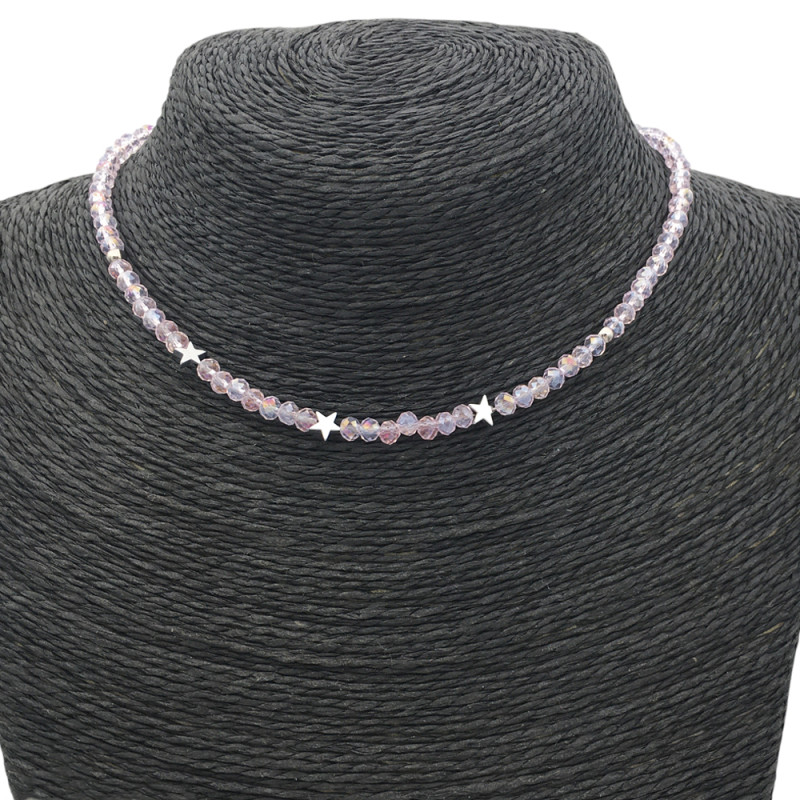 ROSA AB ESTRELLAS REGULABLE 37+6CM TIPO CHOKER GARGANTILLA COLLAR
