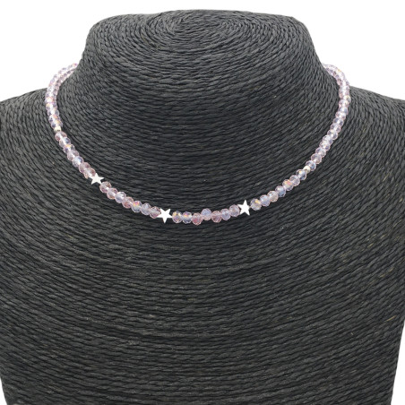 ROSA AB ESTRELLAS REGULABLE 37+6CM TIPO CHOKER GARGANTILLA COLLAR