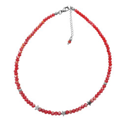 ROJO AB ESTRELLAS REGULABLE 37+6CM TIPO CHOKER GARGANTILLA COLLAR