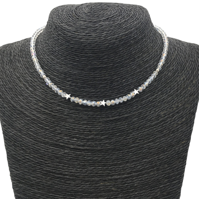 CRISTAL AB ESTRELLAS REGULABLE 37+6CM TIPO CHOKER GARGANTILLA COLLAR