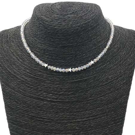 CRISTAL AB ESTRELLAS REGULABLE 37+6CM TIPO CHOKER GARGANTILLA COLLAR