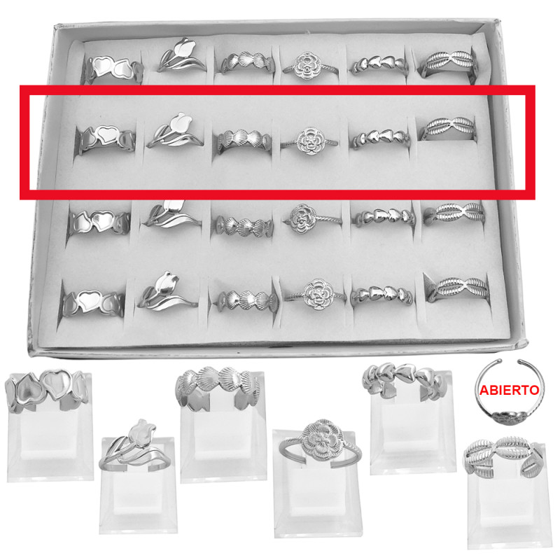 CURVA X6 UNIDADES ABIERTOS SEIS MODELOS DISTINTOS ANILLO