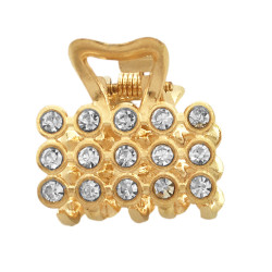 DORADO PACK X12 BROCHES C/ CIRCULOS DE STRASS CRISTAL Y CRISTAL AB SURTIDOS TIPO COCODRILO