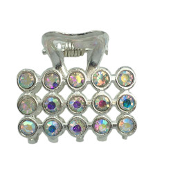 PACK X12 BROCHES C/ CIRCULOS DE STRASS CRISTAL Y CRISTAL AB SURTIDOS TIPO COCODRILO
