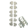 PACK X12 BROCHES C/ CIRCULOS DE STRASS CRISTAL Y CRISTAL AB SURTIDOS TIPO COCODRILO