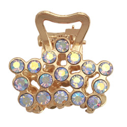 DORADO PACK X12 BROCHES 6 MODELOS C/ CIRCULOS DE STRASS CRISTAL Y CRISTAL AB SURTIDOS TIPO COCODRILO