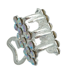 PACK X12 BROCHES 6 MODELOS C/ CIRCULOS DE STRASS CRISTAL Y CRISTAL AB SURTIDOS TIPO COCODRILO