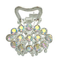 PACK X12 BROCHES 6 MODELOS C/ CIRCULOS DE STRASS CRISTAL Y CRISTAL AB SURTIDOS TIPO COCODRILO