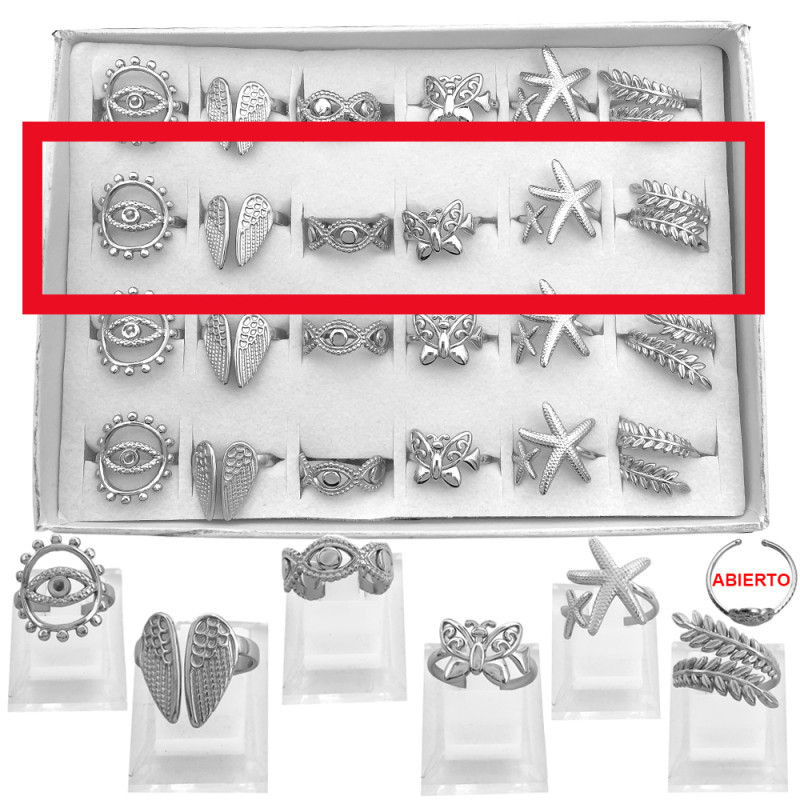 CURVA X6 UNIDADES ABIERTOS SEIS MODELOS DISTINTOS C:S284-7 ANILLO