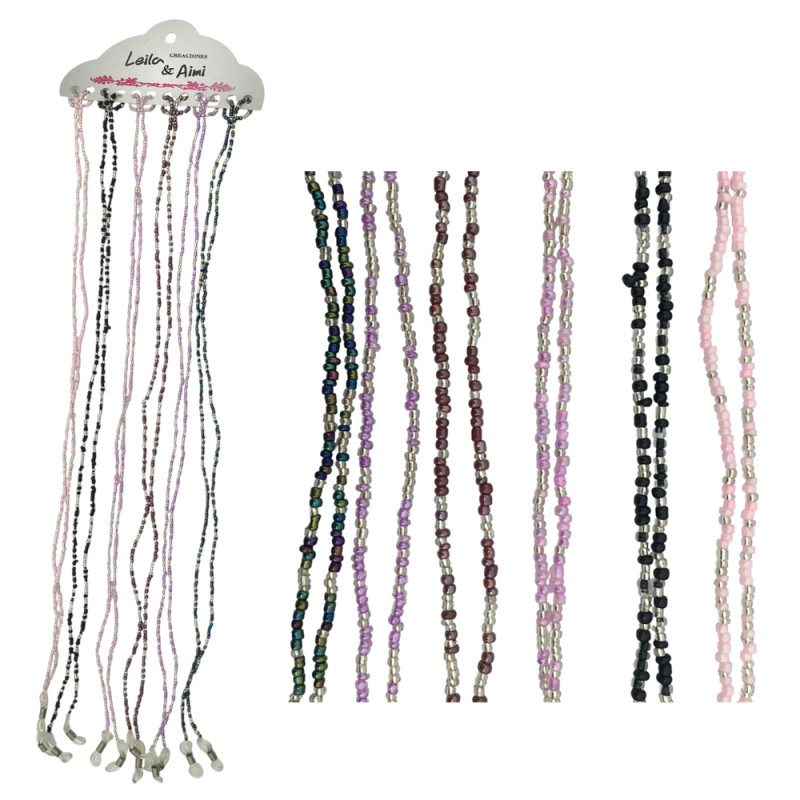 ROSAS VERDE Y NEGRO X6 COLORES SURTIDOS CORREA SUJETA LENTES