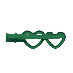 PACK X6 BROCHE DOBLE CORAZON CALADO COLORES SURTIDOS TIPO COCODRILO