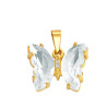 DORADO CRISTAL 11.5*10MM MARIPOSA MINI CRISTALES FACETADO Y CENTRO DE STRASS CRISTAL DIJE
