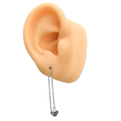 CORAZON CRISTAL PAR ARO AGUJA ARO