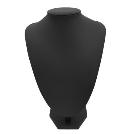 NEGRO GRANDE EXHIBIDOR BUSTO C/ PIE ITEM:WH0041 FORRADO EN CUERINA