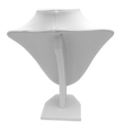 BLANCO GRANDE EXHIBIDOR BUSTO C/ PIE ITEM:WH0039 FORRADO EN CUERINA