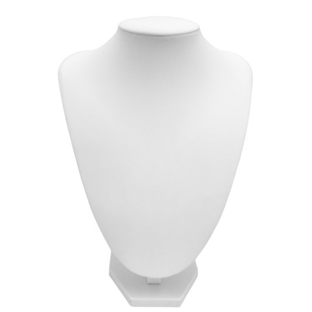 BLANCO GRANDE EXHIBIDOR BUSTO C/ PIE ITEM:WH0039 FORRADO EN CUERINA