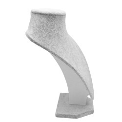 GRIS GRANDE EXHIBIDOR BUSTO C/ PIE ITEM:WH0682 FORRADO EN CUERINA