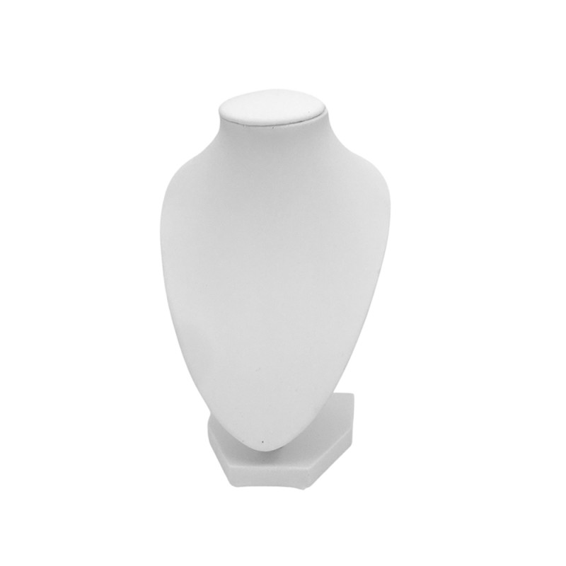 BLANCO CHICO EXHIBIDOR BUSTO C/ PIE ITEM:WH0012 FORRADO EN CUERINA