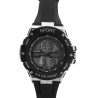 CROMADO C/ NEGRO DEPORTIVO CUADRANTE GRANDE RELOJ