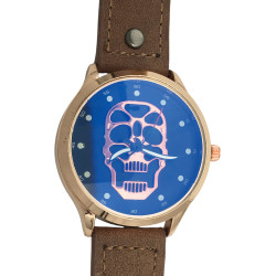 MARRON CALAVERA RELOJ
