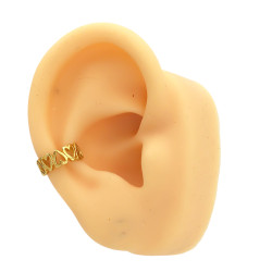 DORADO CORAZONES INVERTIDOS UNIDAD SOLITARIO CUFF BIDU FANTASIA FINA BRONCE ARO