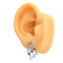 TRES CORAZONES CUBIC EN CURVAS ARO