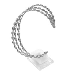 ESCLAVA TRES LINEAS DE SEMI BOLITAS PULSERA