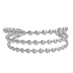 ESCLAVA TRES LINEAS DE SEMI BOLITAS PULSERA
