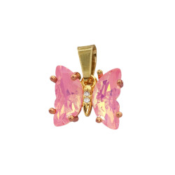 DORADO ROSA AB 11.5*10MM MARIPOSA MINI CRISTALES FACETADO Y CENTRO DE STRASS CRISTAL DIJE