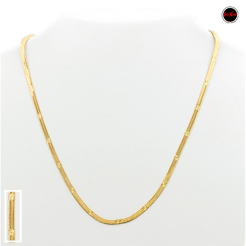 DORADO C/ SOLES CINTA PLANA 0.5 (2.5MM) - 48CM CADENA