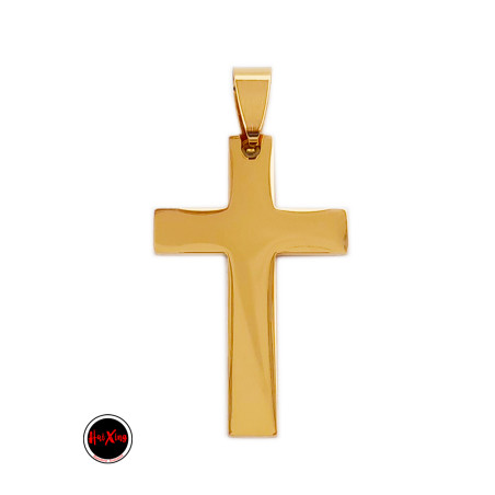 DORADO 17*27MM CRUZ PARTE SUPERIOR RECTA LISA PLANA DIJE