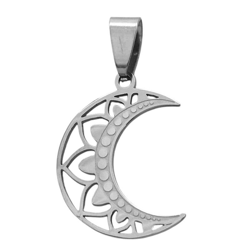 LUNA CALADA C/ PETALOS DE FLOR DIJE