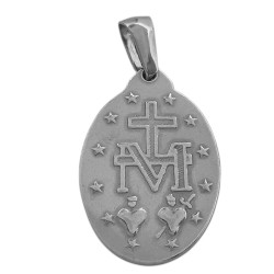 CHICA 12*18MM VIRGEN MEDALLA MILAGROSA C/ RELIEVE OVALADA AMBAS CARAS DIJE