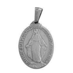 CHICA 12*18MM VIRGEN MEDALLA MILAGROSA C/ RELIEVE OVALADA AMBAS CARAS DIJE