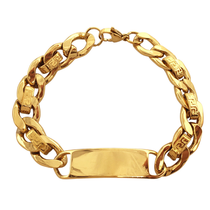 DORADO C/ GUARDA PAMPA GROUMET P/ GRABAR 3.0NK (11.2MM)- 21CM IDENTIFICACION PULSERA