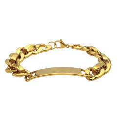 DORADO C/ GUARDA PAMPA GROUMET P/ GRABAR 3.0NK (11.2MM)- 21CM IDENTIFICACION PULSERA