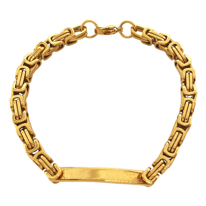 DORADO ORUGA P/ GRABAR 5.5MM- 21CM IDENTIFICACION PULSERA