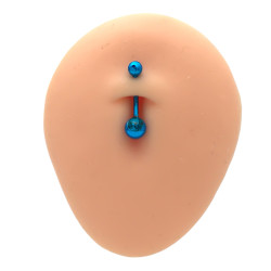 BLISTER x12 SURTIDO COLORES METALIZADO OMBLIGO CURVO C/ STRASS PIERCING