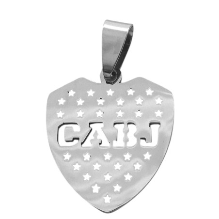 ESCUDO BOCA C/ ESTRELLAS Y LETRAS CALADAS DIJE