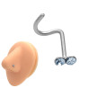 CURVO CAJA X30 UNIDADES NOSTRIL DOS STRASS CURVO NARIZ PIERCING