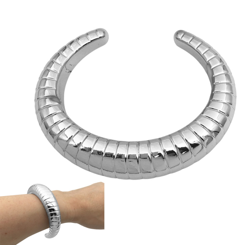 ESCLAVA BOMBE RANURADA FANTASIA FINA PULSERA