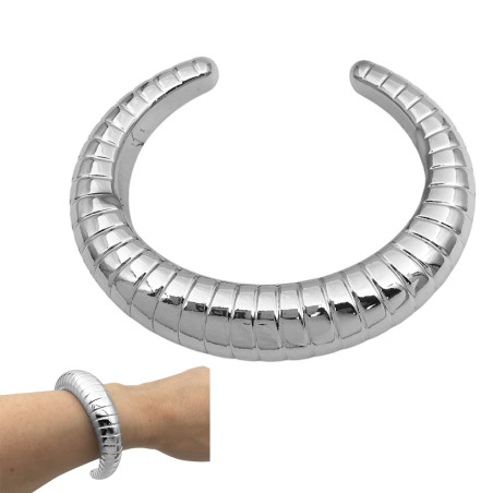 ESCLAVA BOMBE RANURADA FANTASIA FINA PULSERA